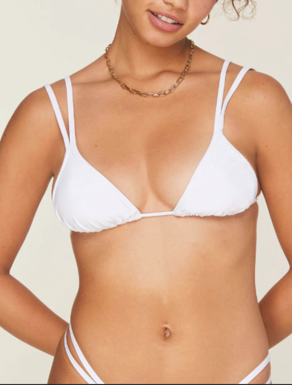 Andie Swim Demi Moore Cannes Bikini Top White